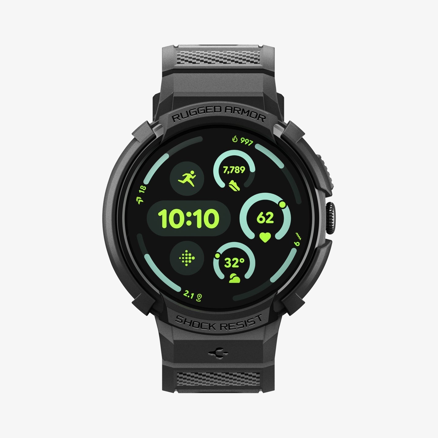 Spigen Google Pixel Watch 5 (41mm) Case + Band + Stand – Rugged Armor Pro - Black - image 1