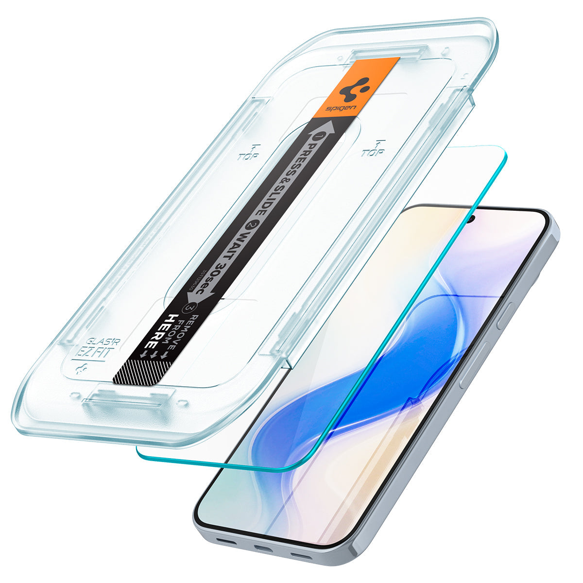 AGL08445 - Spigen GLAS.tR EZ Fit for Google Pixel 10 Pro XL and Google Pixel 9 Pro XL, installation view 1