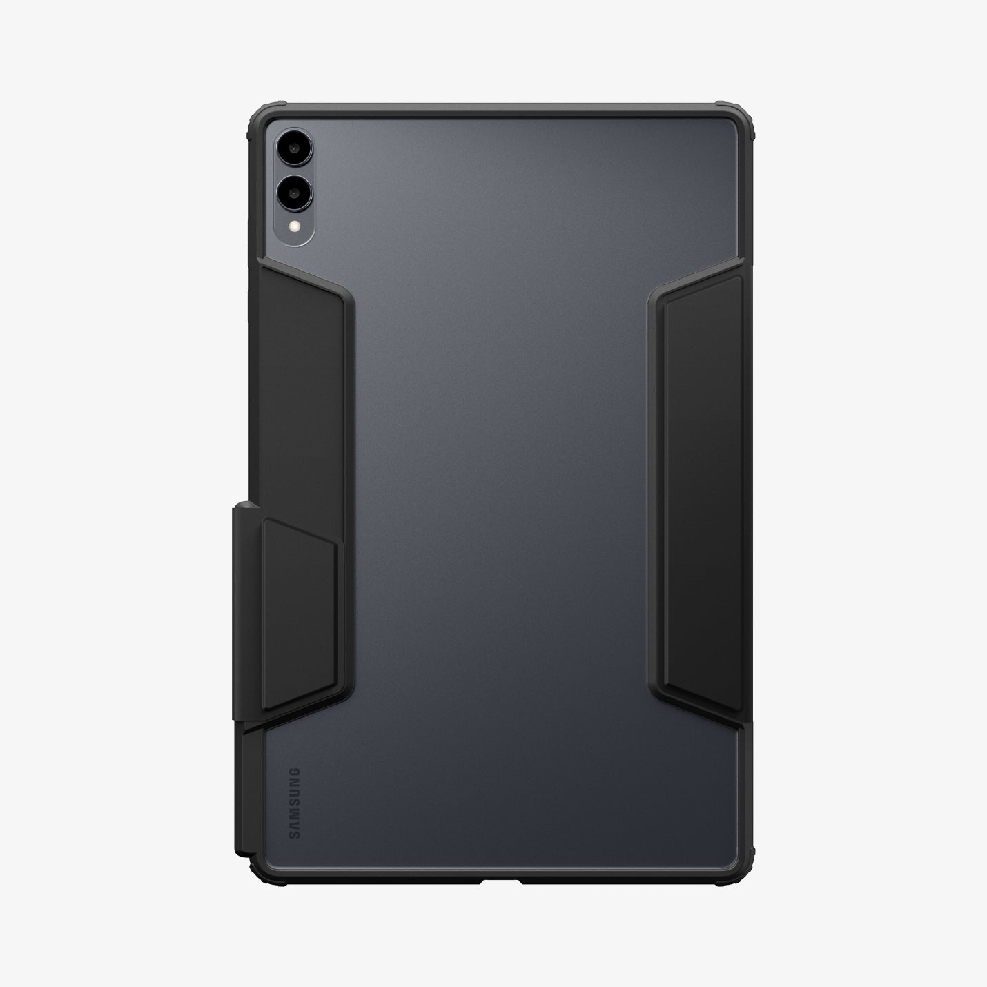 Black Ultra Hybrid Pro case showing the clear back on Galaxy Tab S11 Ultra