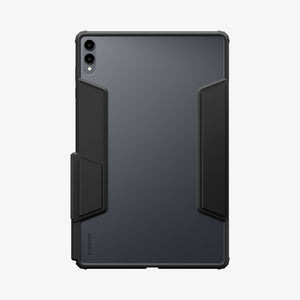 Black Ultra Hybrid Pro case showing the clear back on Galaxy Tab S11 Ultra