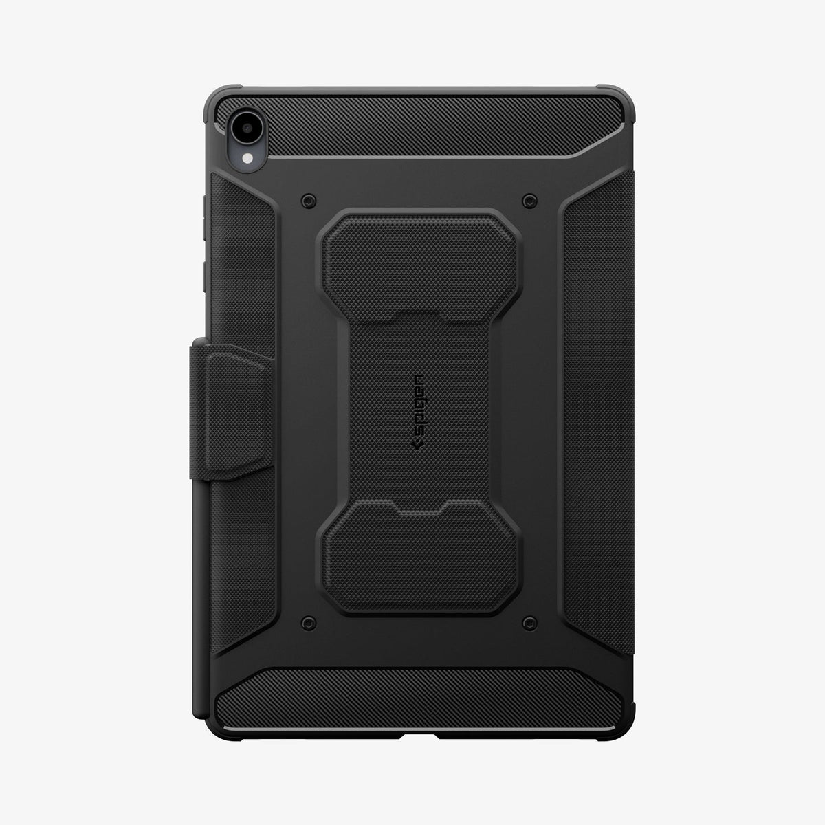 Spigen Rugged Armor Pro Black case for Galaxy Tab S12+ (2026), rear view