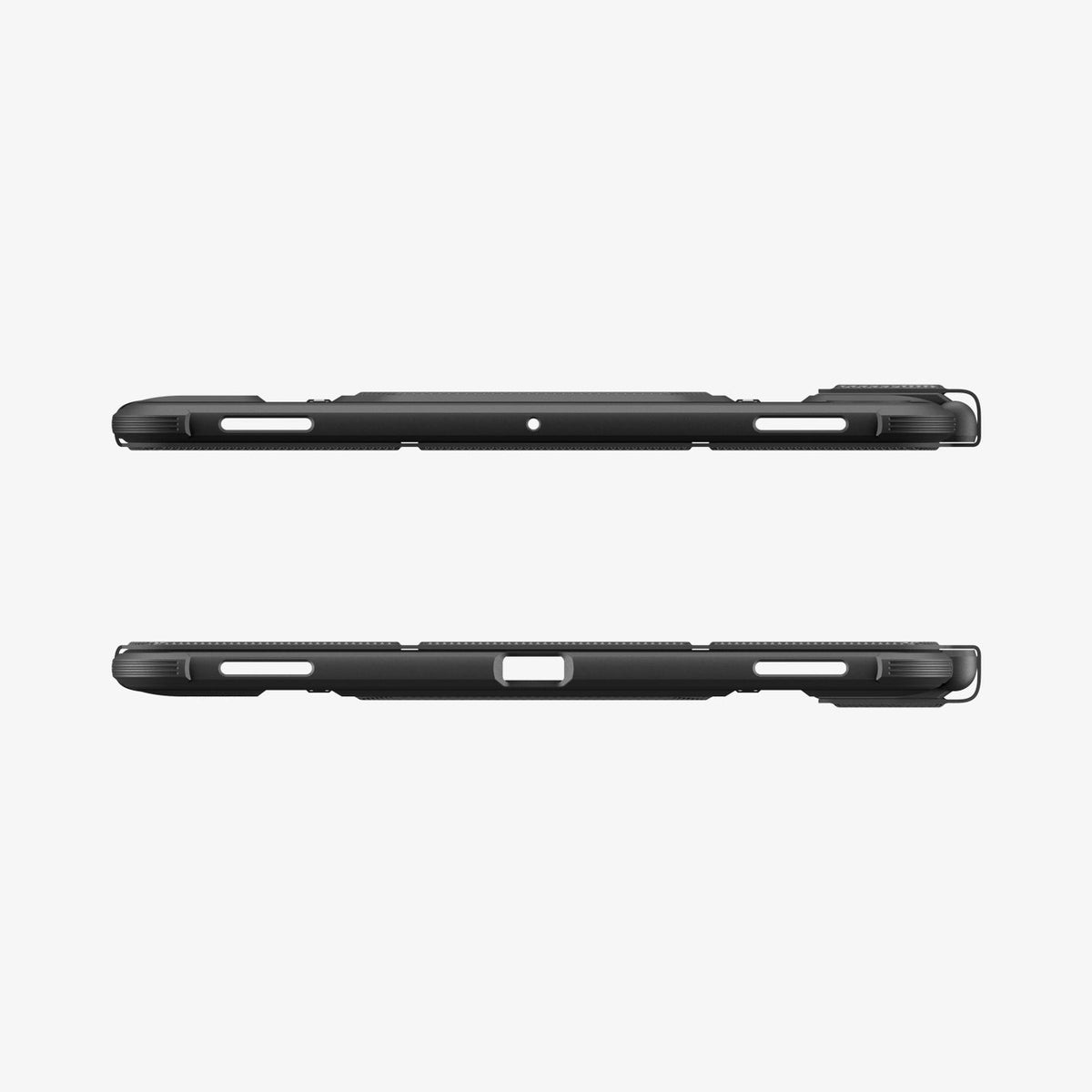 Galaxy Tab S12+ Rugged Armor Pro Black case showing side and port openings