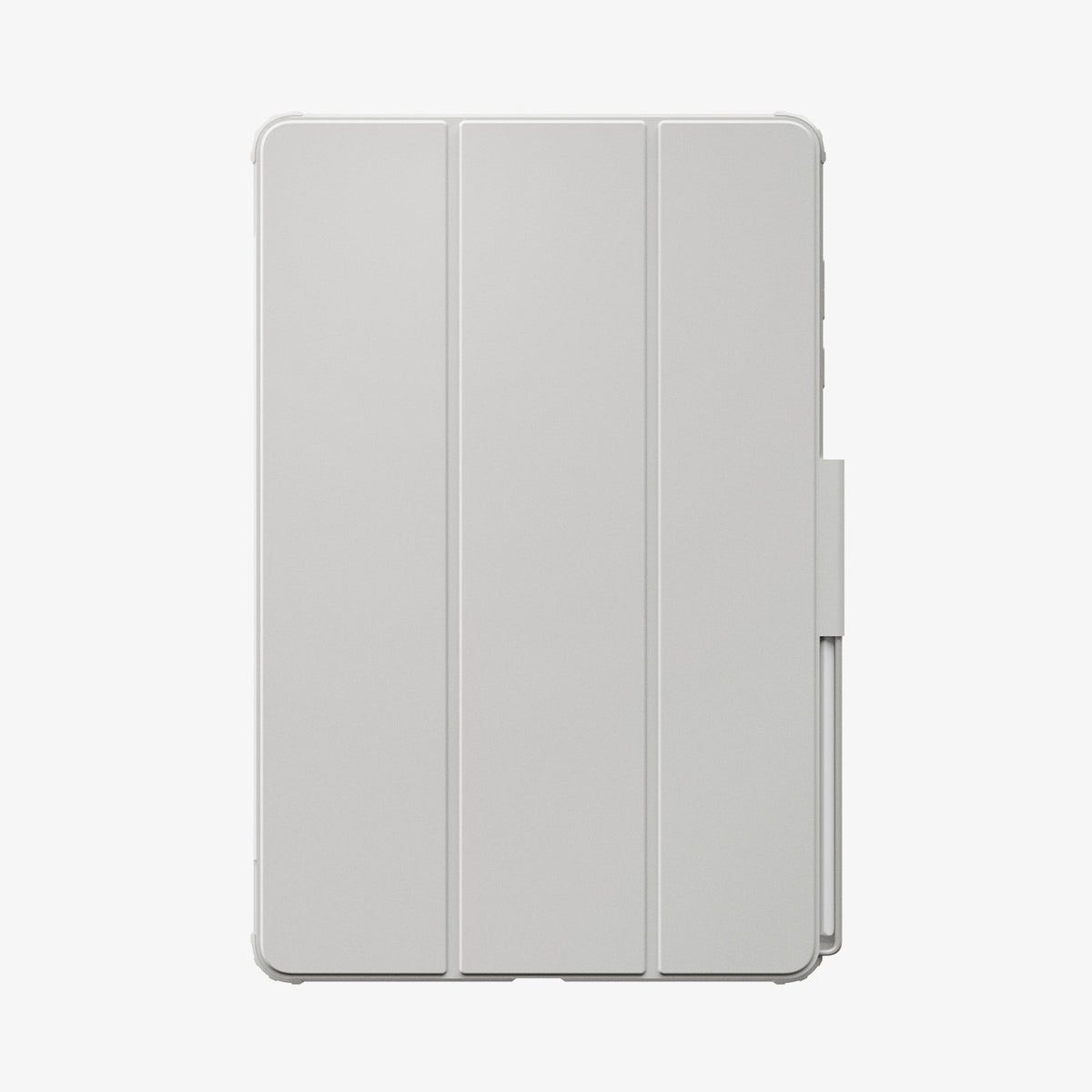Galaxy Tab S12+ Ultra Hybrid Pro in Gray showing the front of a closed folio tablet case with a tri-fold cover and stylus storage along the side.