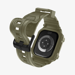 Spigen Apple Watch Series 11 and 10 46mm Rugged Armor Pro 2 in Vintage Khaki – inside band