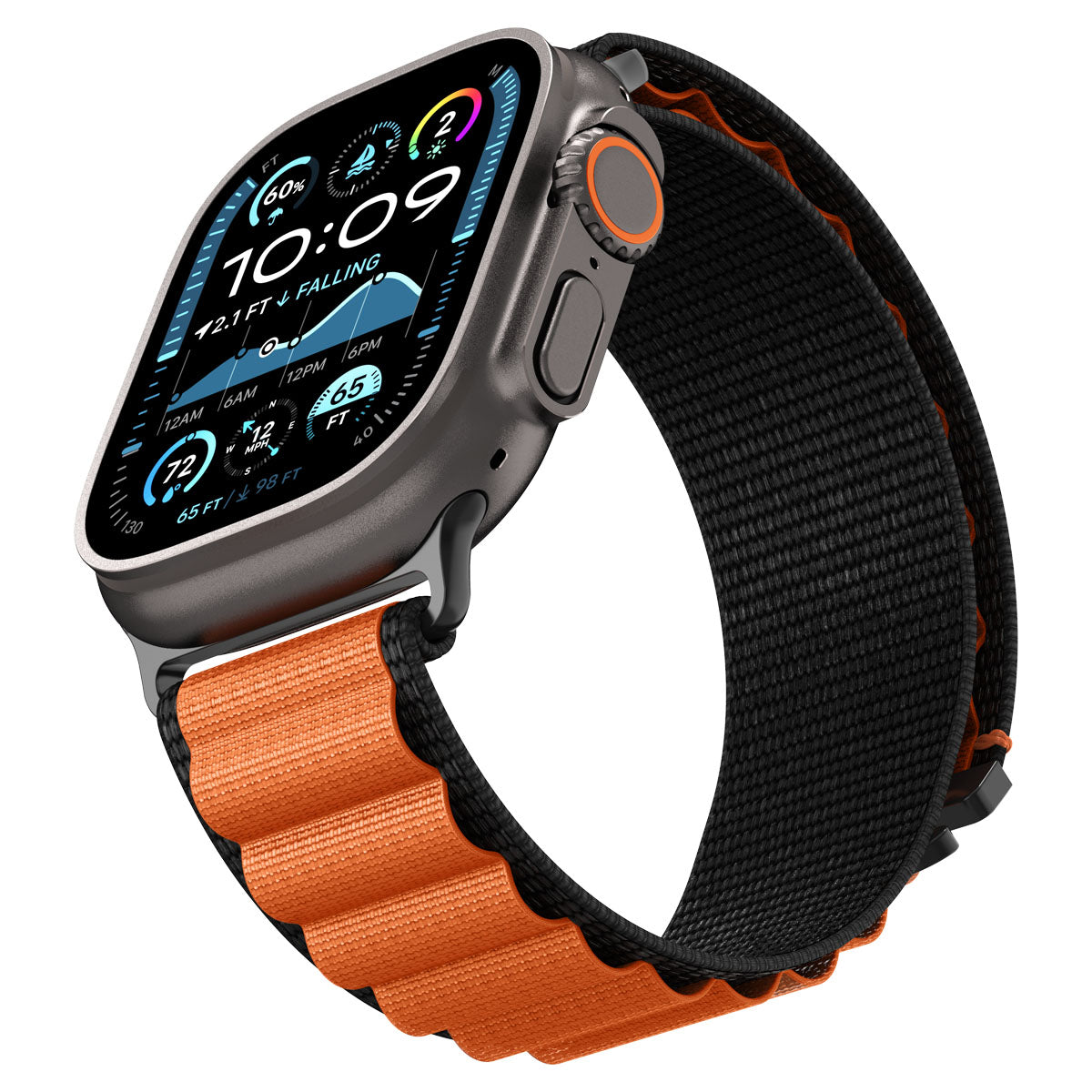 Spigen Apple Watch 49/46/45/44mm Band – WBF1 – Black Orange – product detail image 8