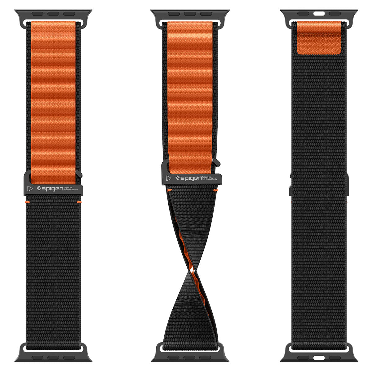 Spigen Apple Watch 49/46/45/44mm Band – WBF1 – Black Orange – product detail image 1