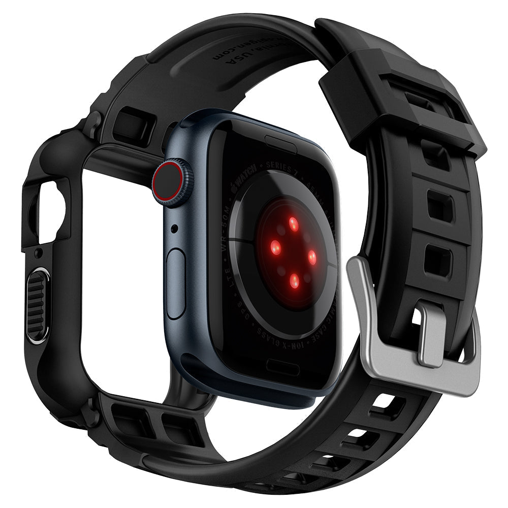 Spigen Apple Watch Series (45mm/44mm) Case + Case Rugged Armor Pro view 2