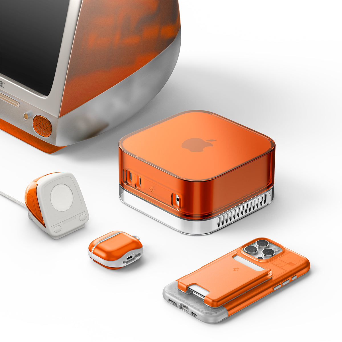 Spigen Classic C1 Apple Watch charger stand - Tangerine - image 3