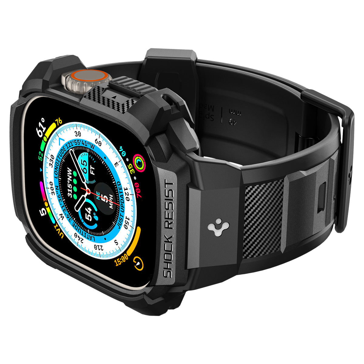 Spigen Apple Watch Ultra 3/2/1 (49mm) Case + Case Rugged Armor Pro view 7