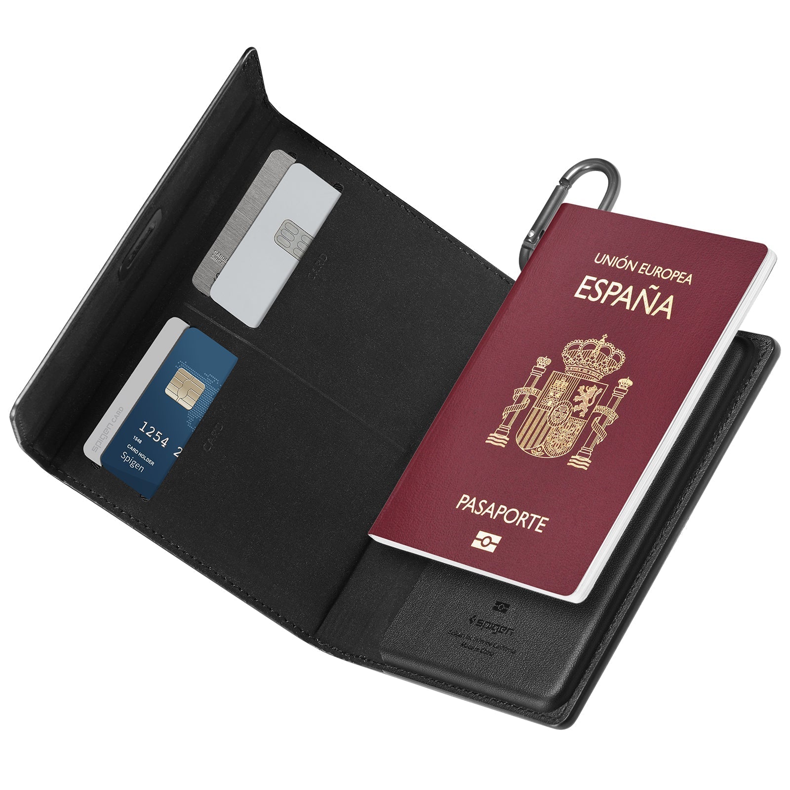 Spigen Passport Holder Accessory RFID Blocking Travel Wallet with Card Slots & SIM Storage view 4