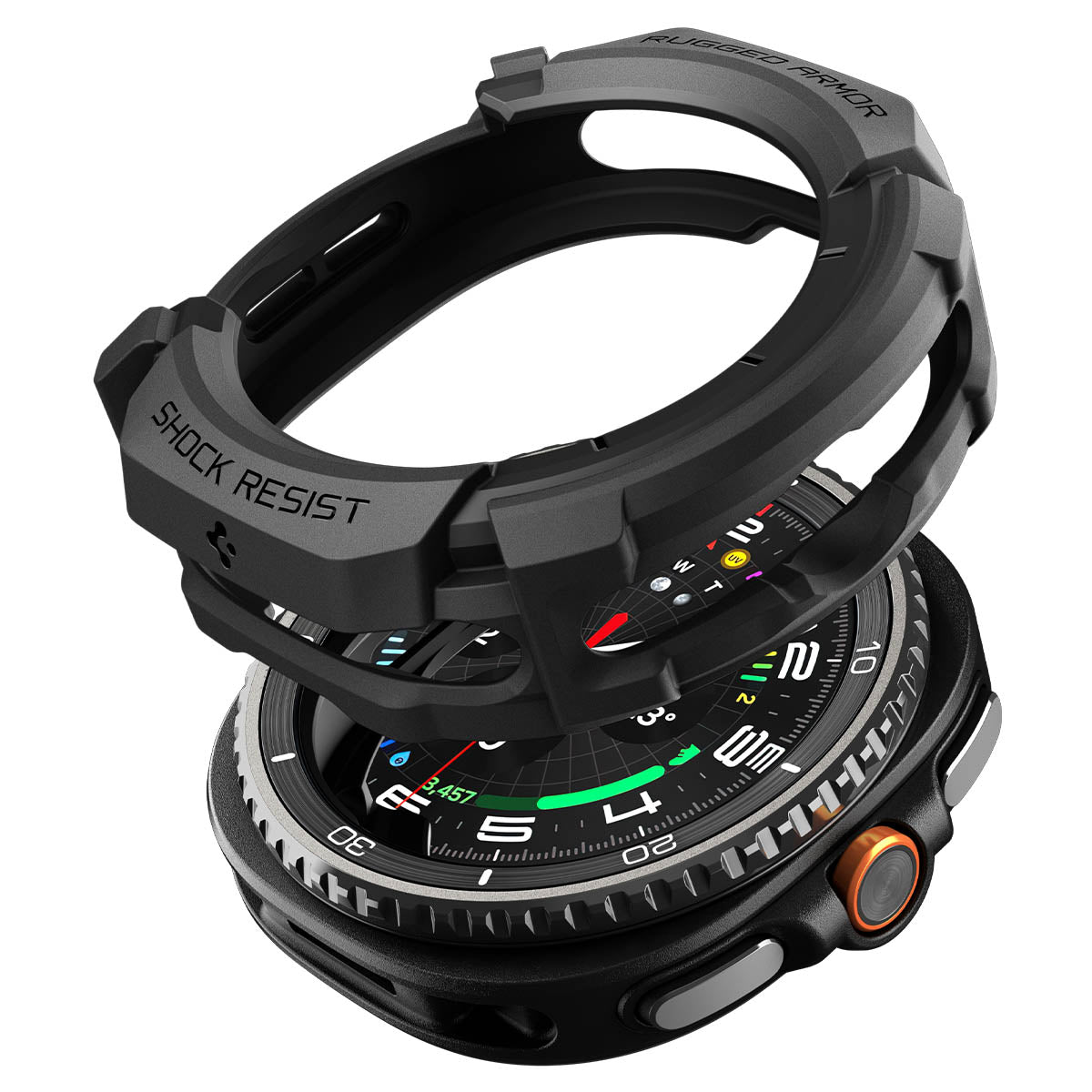 Spigen Galaxy Watch 8 Classic (46mm) Case Rugged Armor view 2