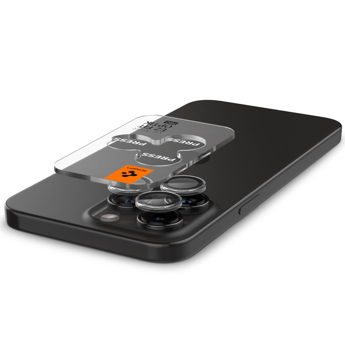 Spigen iPhone 15 Pro Max / 15 Pro Lens Protector – Optik Pro EZ Fit – Crystal Clear product image 5