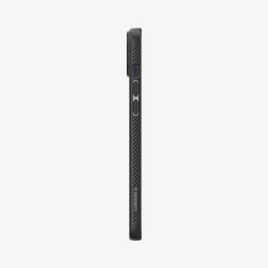 Spigen iPhone 14 Case – Liquid Air - Matte Black - volume-button side profile