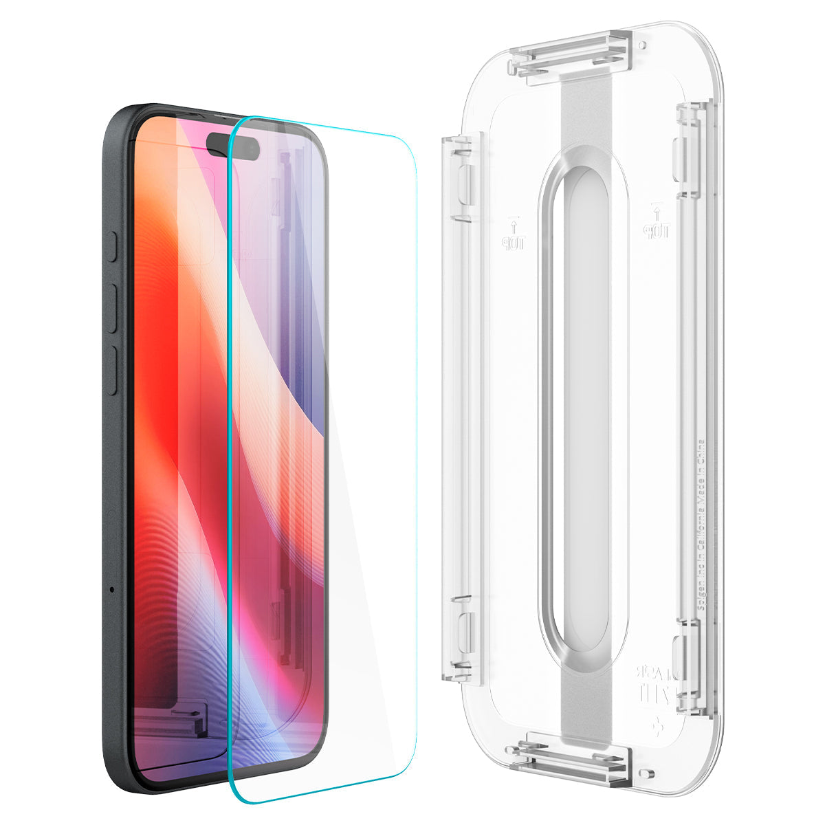 Spigen iPhone 16 / iPhone 15 Screen Protector – GLAS.tR EZ Fit (2 Pack) – Clear – product image 3