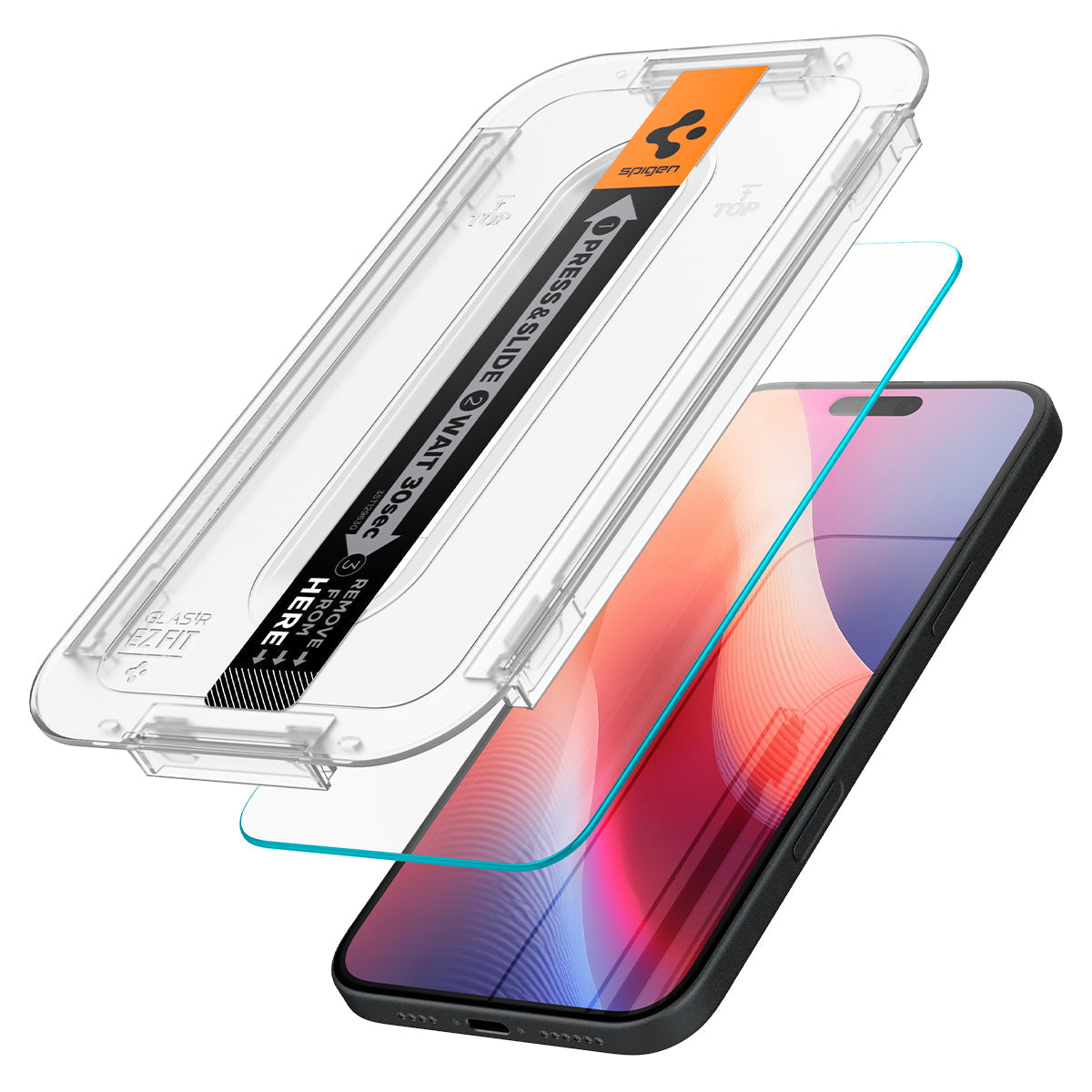 Spigen iPhone 16 Plus / iPhone 15 Plus Screen Protector – GLAS.tR EZ Fit (2 Pack) – Clear – product image 8