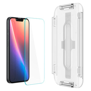 Spigen iPhone 17e / 16e / 14 / 13 Pro / 13 Screen Protector GLAS.tR EZ Fit | Sensor Protected (2 Pack) view 4