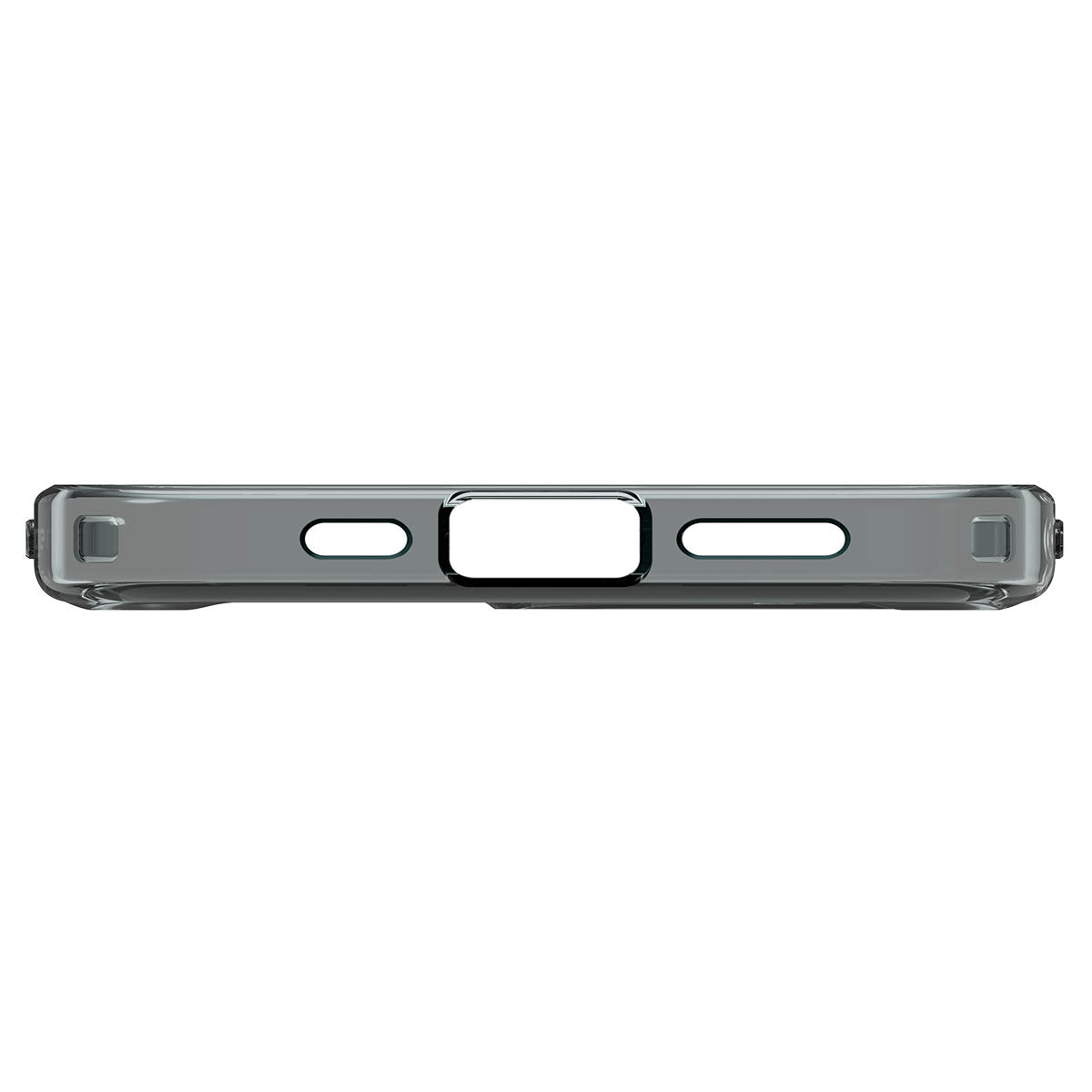 Spigen iPhone 17e and iPhone 16e Ultra Hybrid case in Space Crystal - top and bottom edge profile