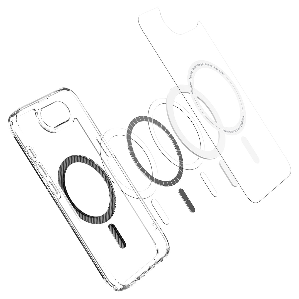 Spigen iPhone 17e and iPhone 16e Case – Ultra Hybrid MagFit – Carbon Fiber – detail image 8