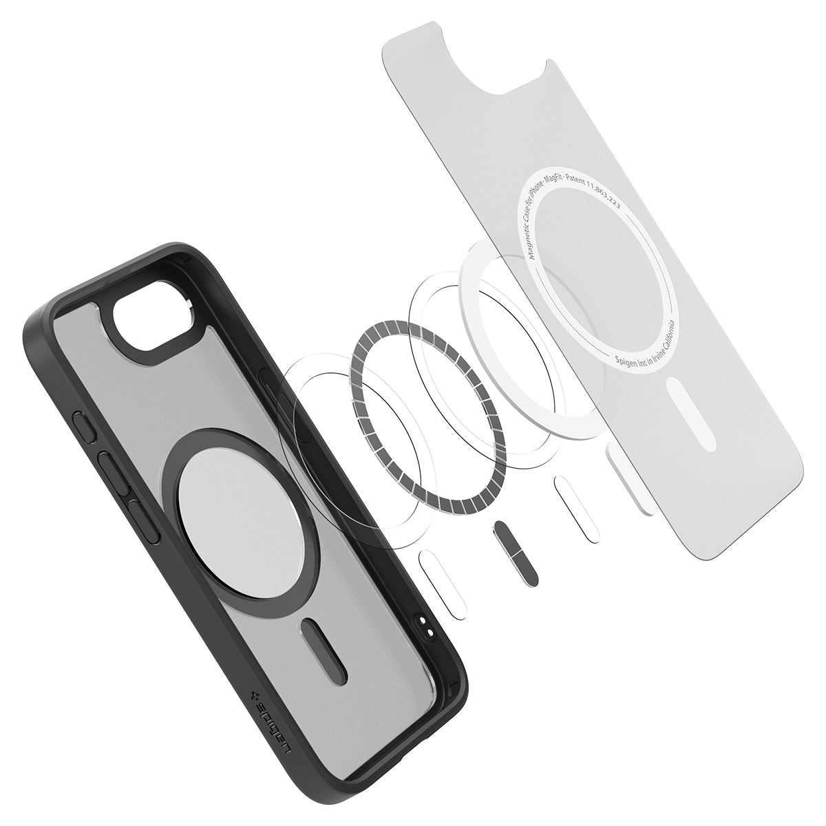 Spigen iPhone 17e and iPhone 16e Case – Ultra Hybrid MagFit – Frost Black – detail image 11