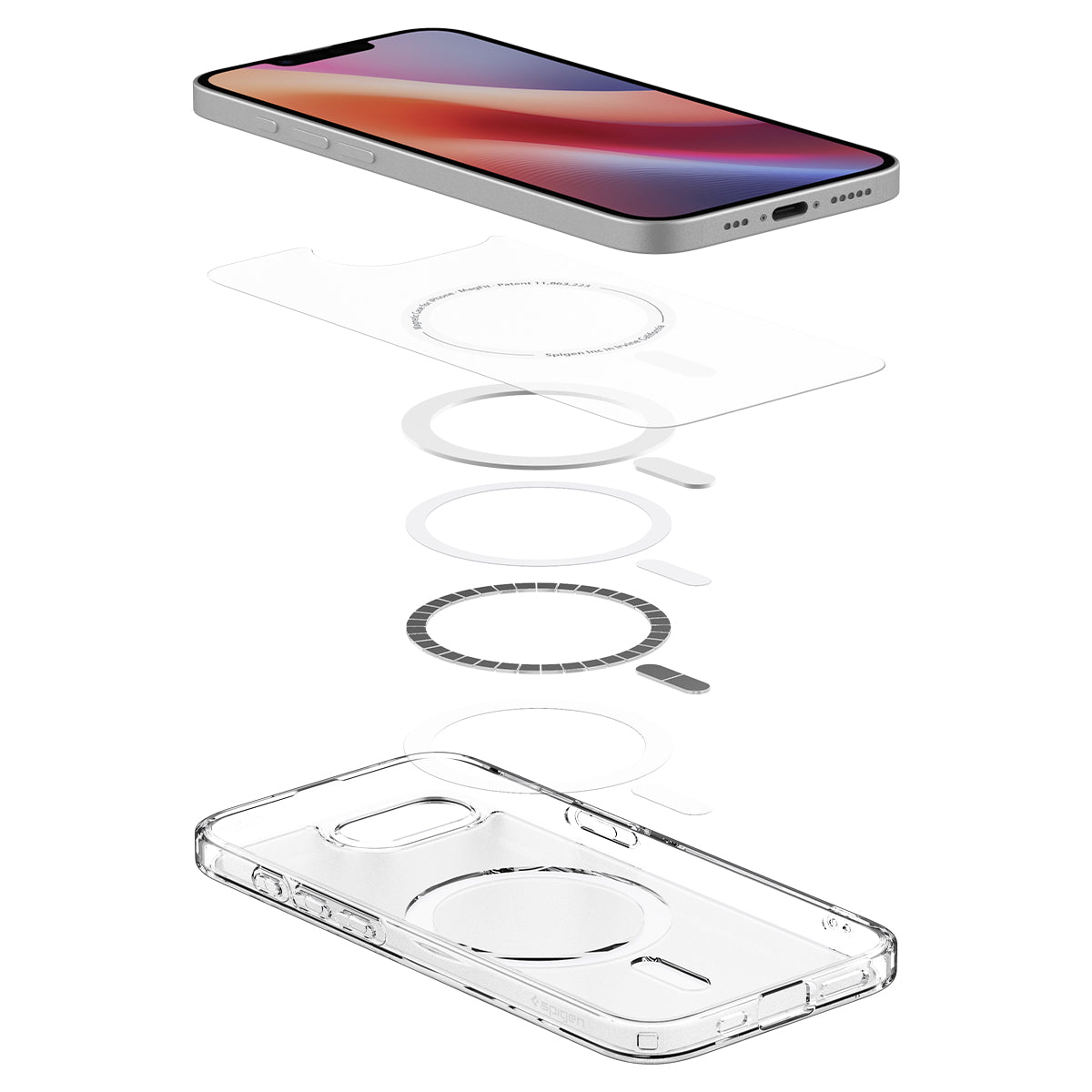 Spigen iPhone 17e and iPhone 16e Case – Ultra Hybrid MagFit – Frost White – detail image 7