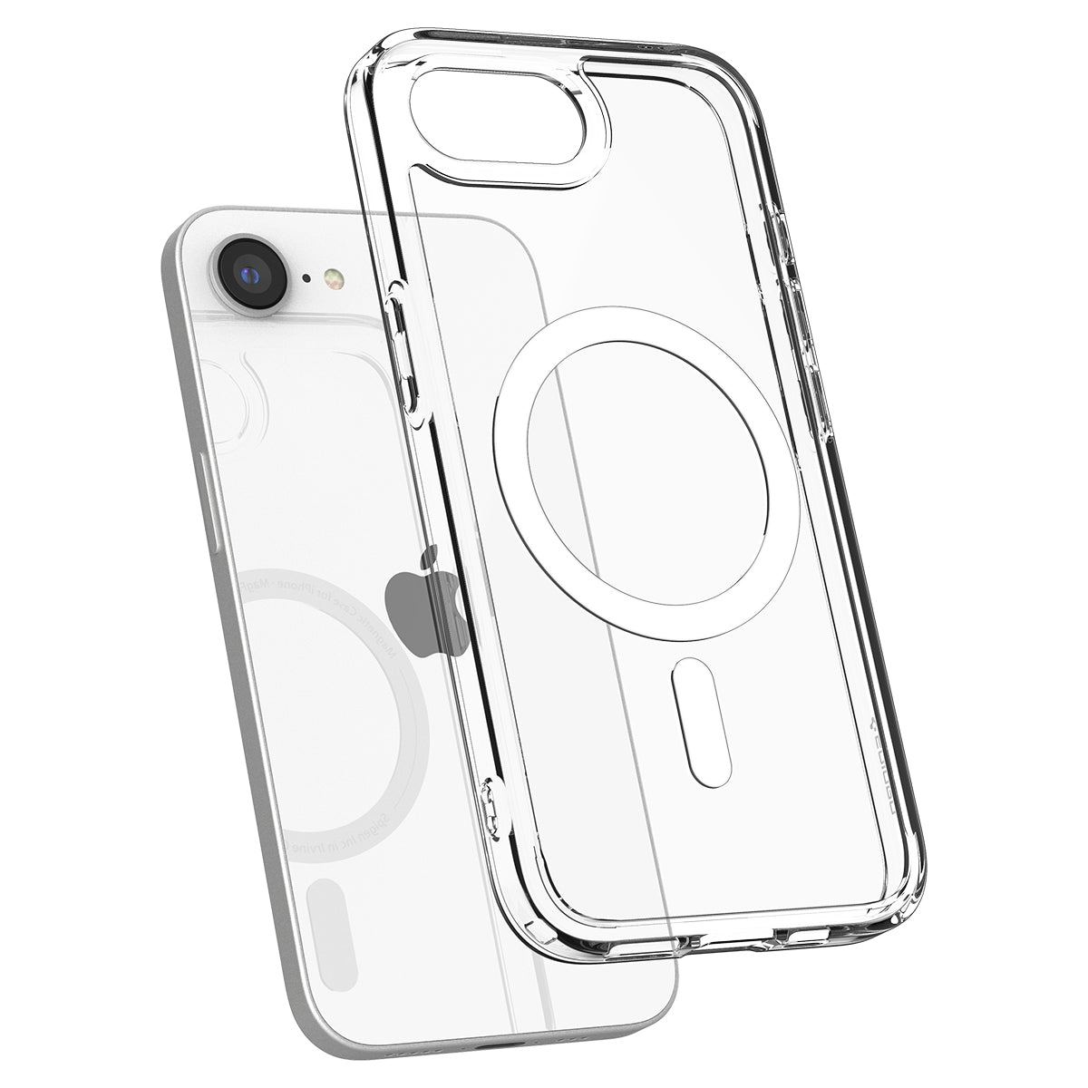Spigen iPhone 17e and iPhone 16e Case – Ultra Hybrid MagFit – Clear White – detail image 5