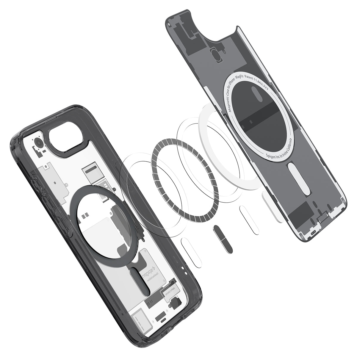 Spigen iPhone 17e and iPhone 16e Case – Ultra Hybrid Zero One (MagFit) – Zero One Black – detail image 8