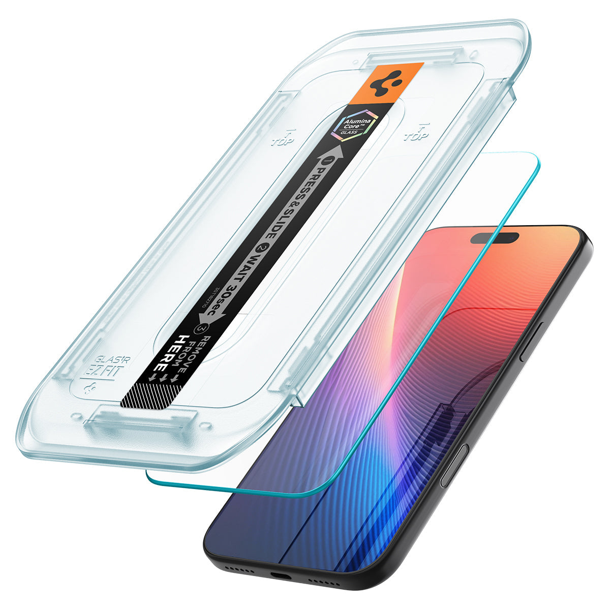Spigen iPhone 17 Pro Max Screen Protector GLAS.tR EZ Fit (2 Pack) view 2
