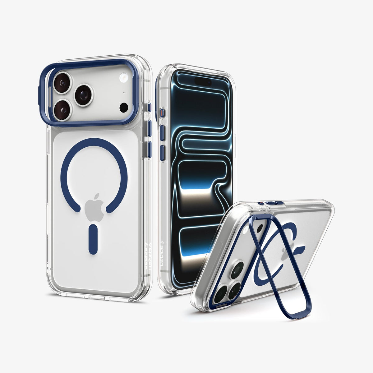 Spigen iPhone 18 Pro Ultra Hybrid Optik S (Mag Fit) - Clear Deep Blue - image 1