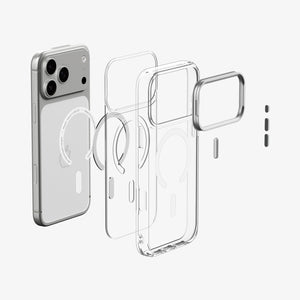 Spigen iPhone 18 Pro Ultra Hybrid Optik S (Mag Fit) - Clear Silver - image 5