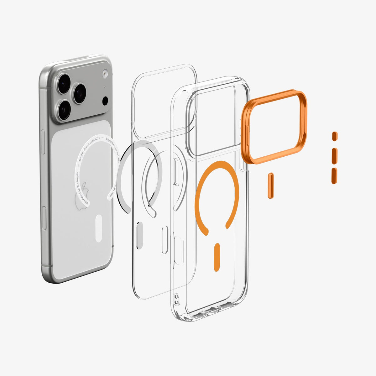 Spigen iPhone 18 Pro Max Ultra Hybrid Optik S (Mag Fit) - Clear Orange - image 5