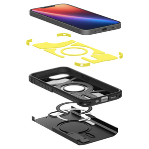 Spigen iPhone 17e and iPhone 16e Case – Tough Armor (MagFit) – Black – detail image 8