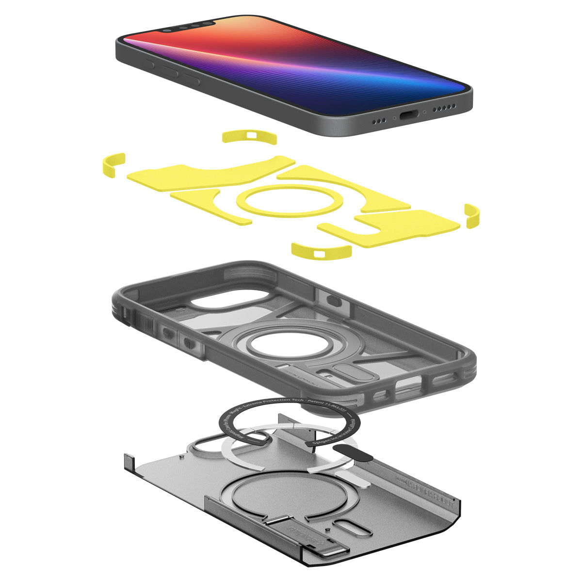 Spigen iPhone 17e and iPhone 16e Case – Tough Armor (MagFit) – Frost Black – detail image 9