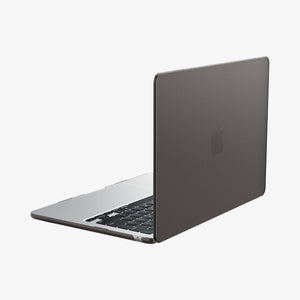 Spigen MacBook Air 13-inch Air Skin in Frost Black showing the back and side