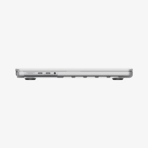 Spigen MacBook Pro 14-inch Air Skin in Frost Clear showing side