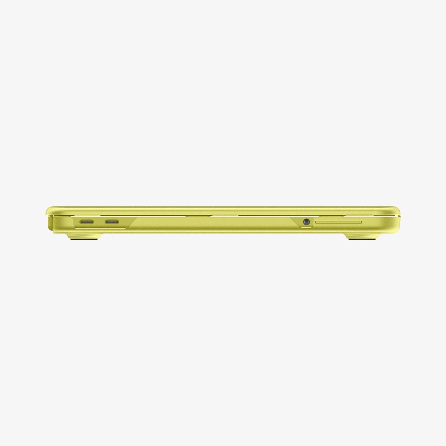 Spigen Air Skin Frost Citrus side profile for MacBook Neo 13-inch