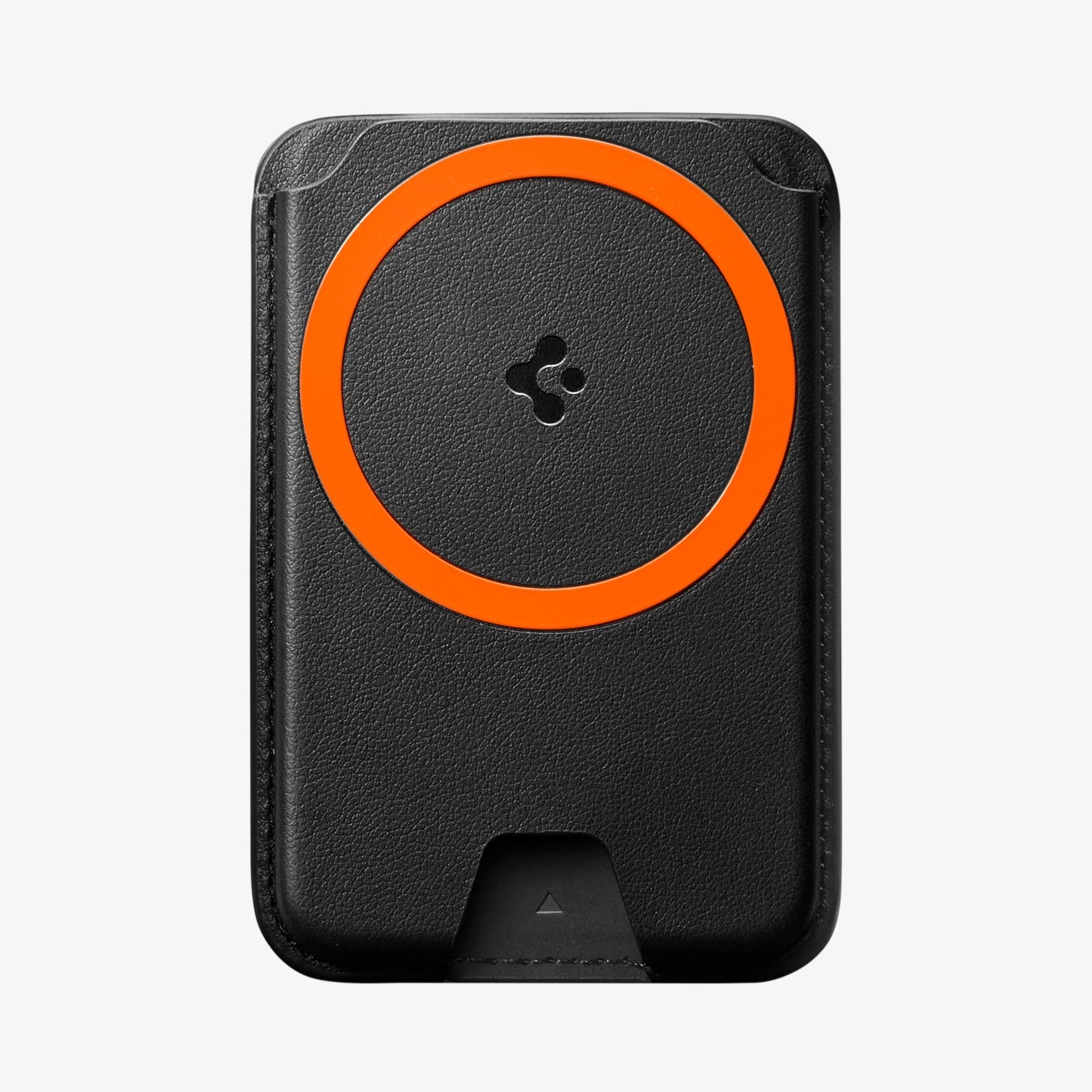 Front view of the Spigen Valentinus MagFit+ Black five-card wallet