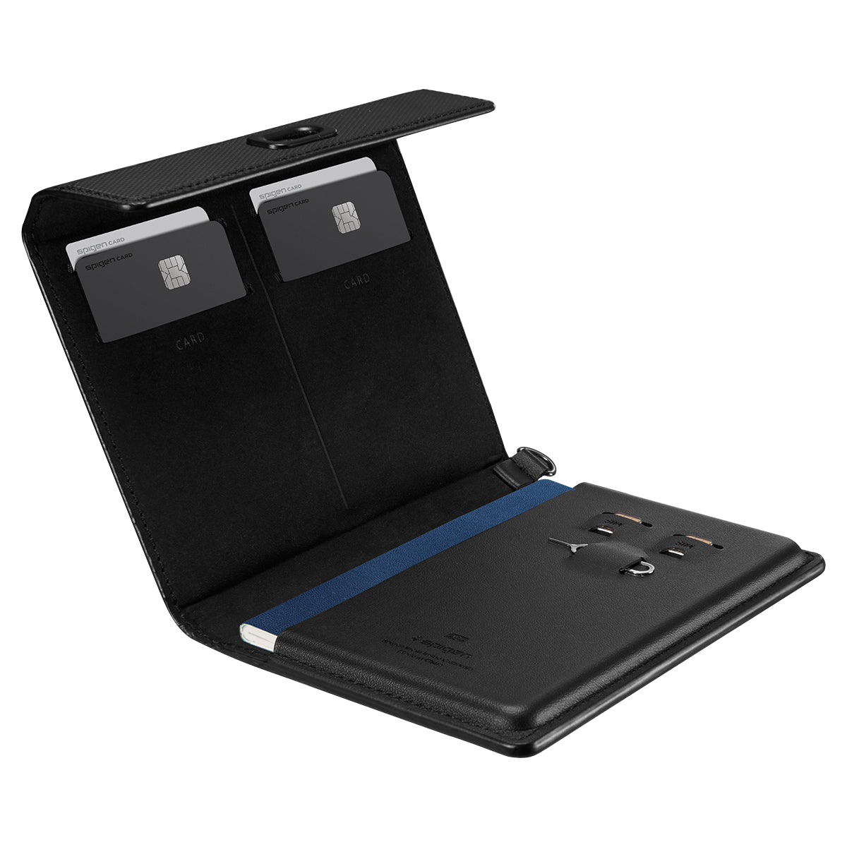 Spigen Passport Holder Accessory RFID Blocking Travel Wallet with Card Slots & SIM Storage view 16