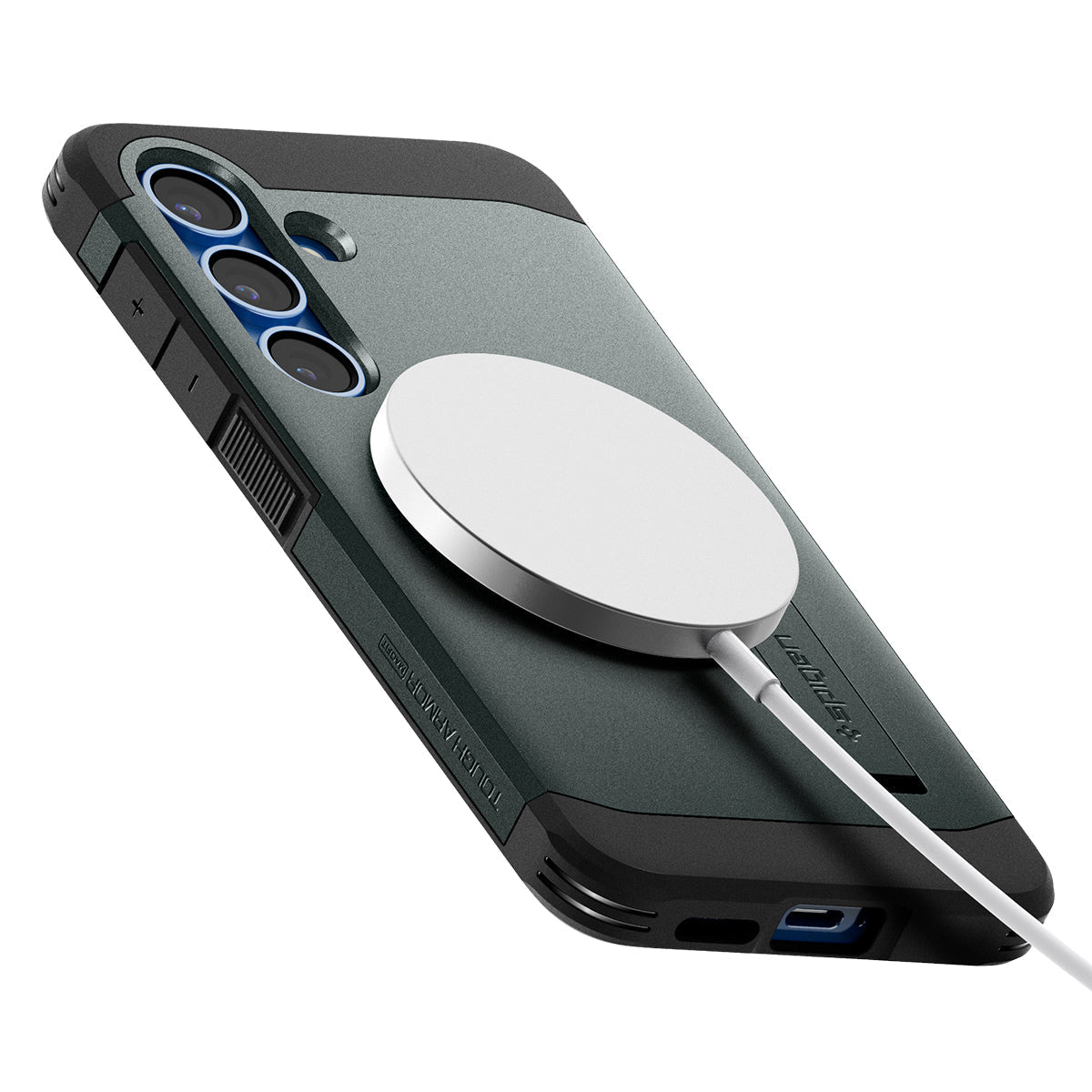 Spigen Galaxy S25 Plus Case – Tough Armor AI (MagFit) – Abyss Green – product image 8