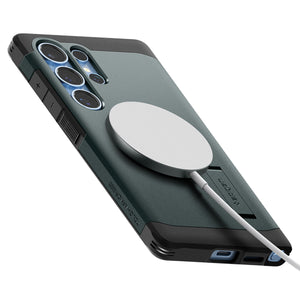 Spigen Galaxy S25 Ultra Case – Tough Armor AI (MagFit) – Abyss Green – product image 10