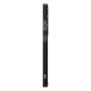 Spigen Galaxy S25 Ultra Ultra Hybrid MagFit case in Frost Black - side profile with button covers