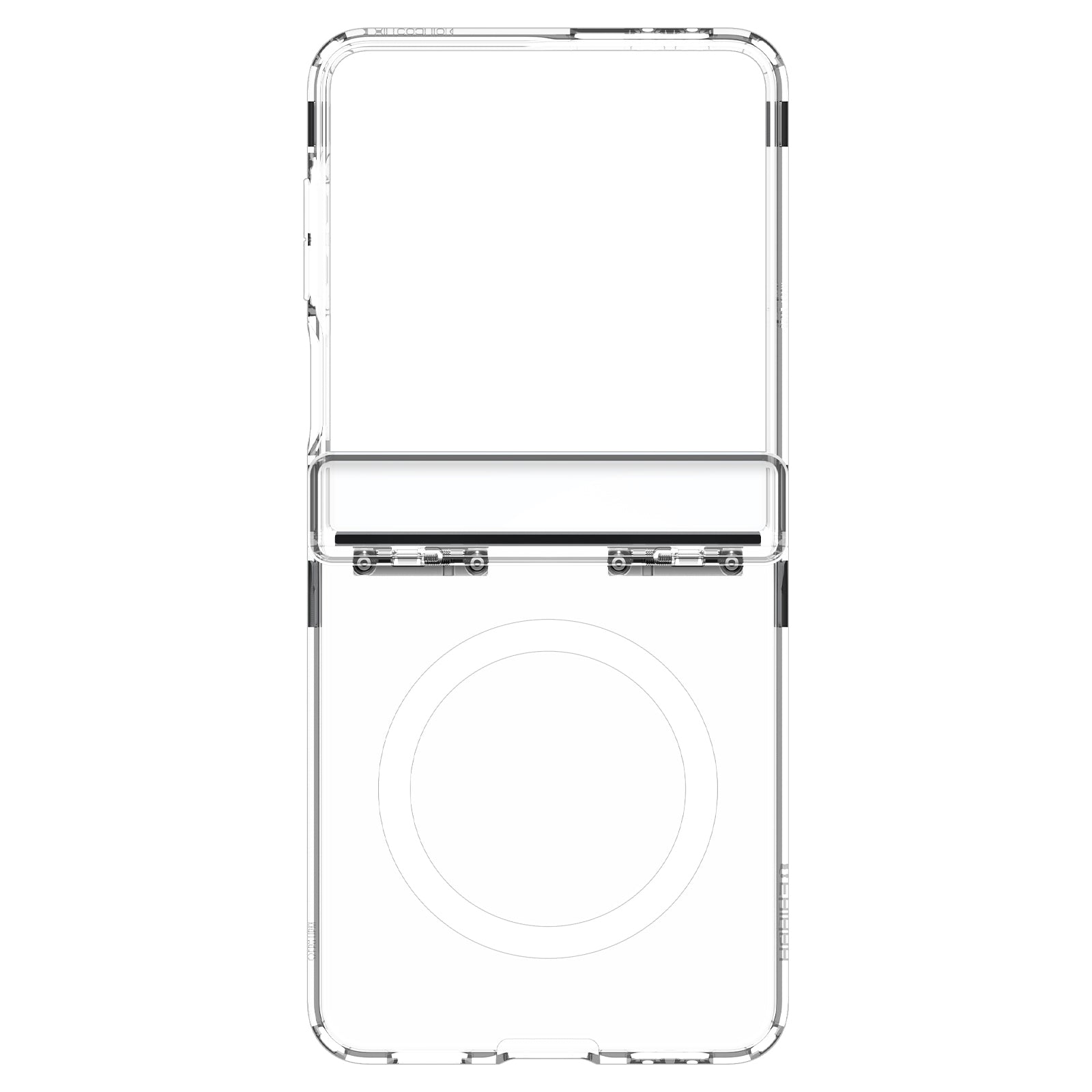 Spigen Galaxy Z Flip 7 Case – Ultra Hybrid Pro (MagFit) – Clear White – product image 3