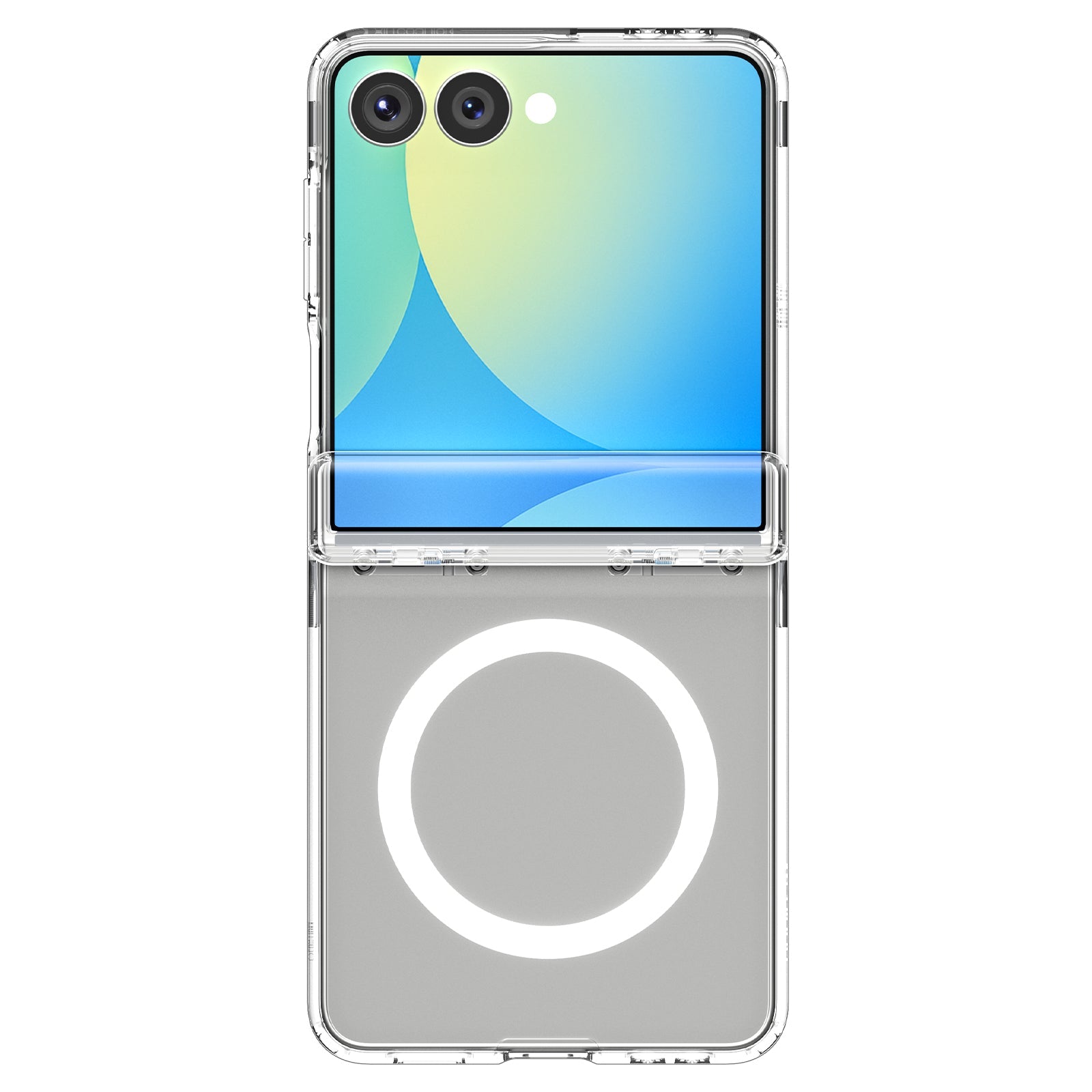 Spigen Galaxy Z Flip 7 Case – Ultra Hybrid Pro (MagFit) – Clear White – product image 2
