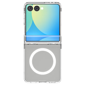 Spigen Galaxy Z Flip 7 Case – Ultra Hybrid Pro (MagFit) – Clear White – product image 2