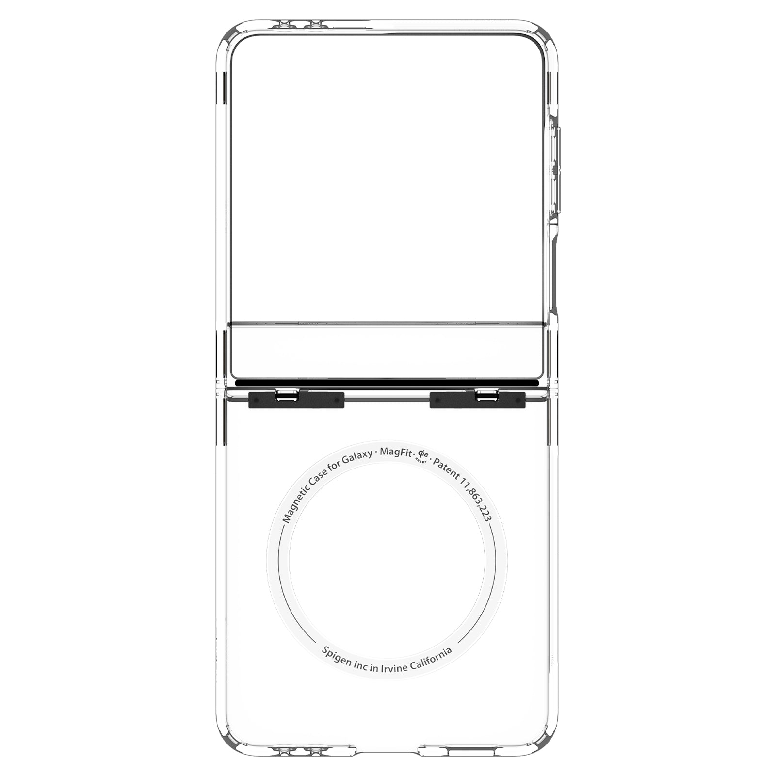 Spigen Galaxy Z Flip 7 Case – Ultra Hybrid Pro (MagFit) – Clear White – product image 4