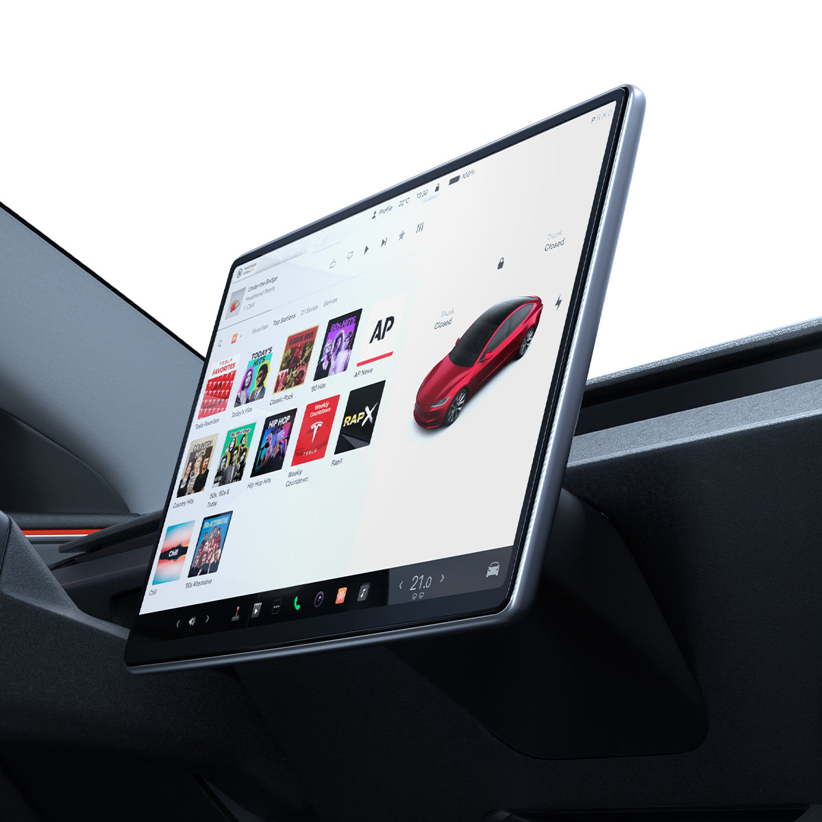 Spigen Tesla Model 3 / Model Y Screen Protector (15.4") Screen Protector GLAS.tR EZ Fit Anti-Glare view 11