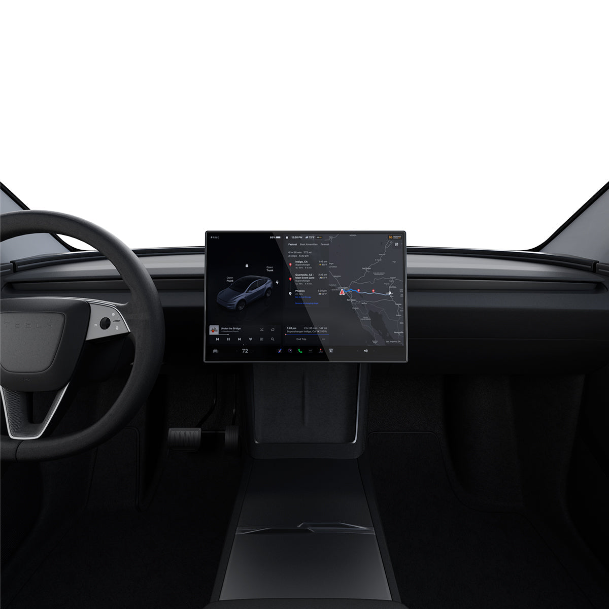 Spigen Tesla Model Y Screen Protector (16”)– GLAS.tR EZ Fit AluminaCore Screen Protector view 10