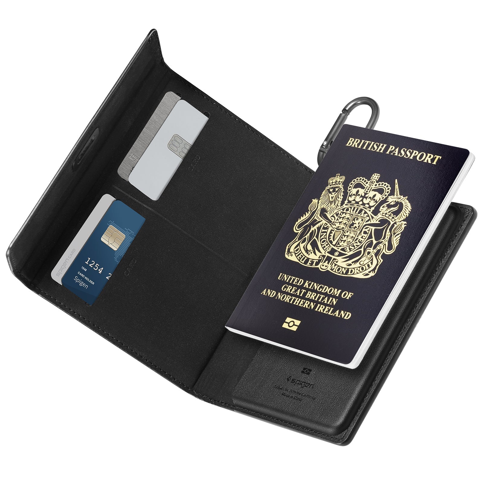 Spigen Passport Holder Accessory RFID Blocking Travel Wallet with Card Slots & SIM Storage view 17