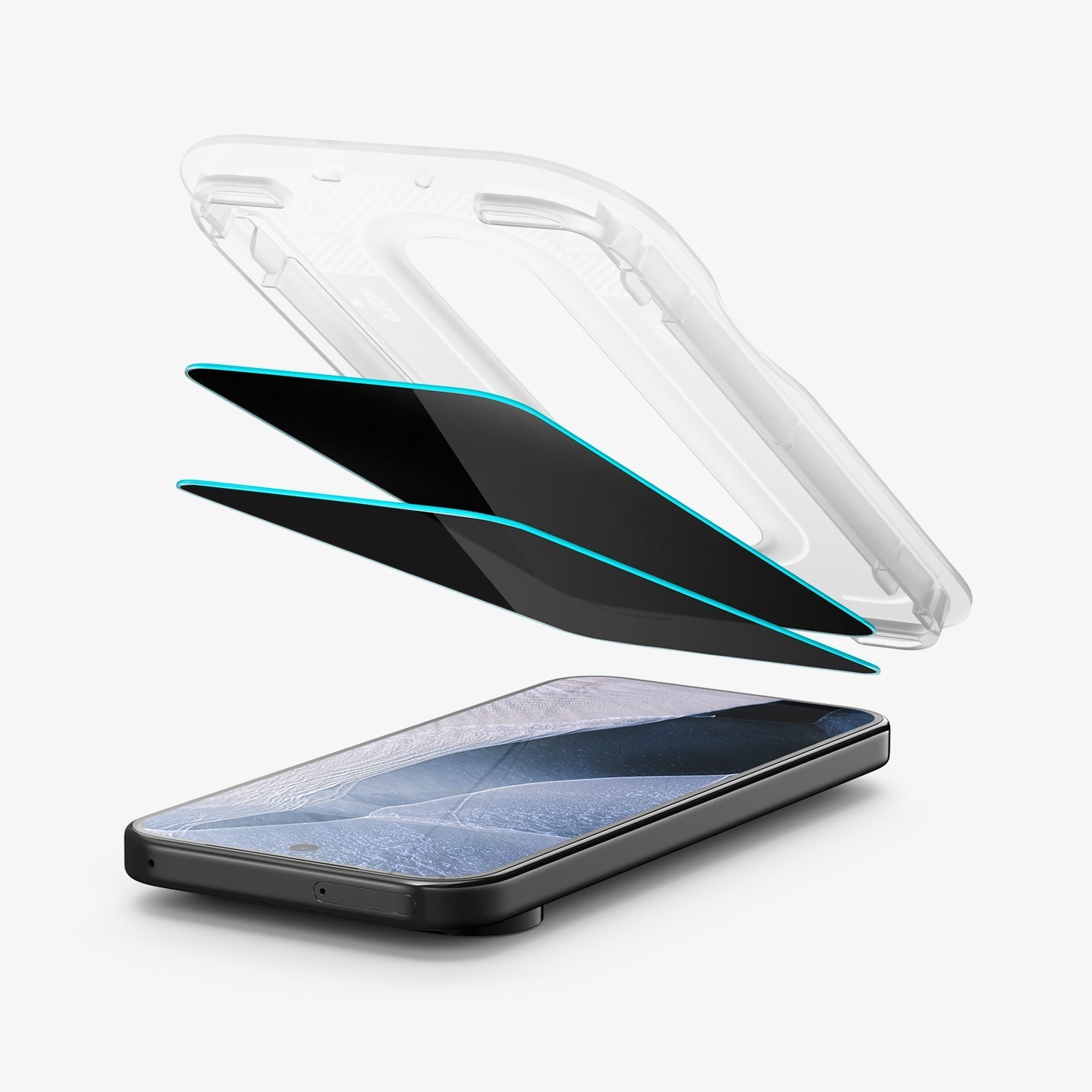 Spigen Pixel 11 Privacy Screen Protector – GLAS.tR EZ Fit Pro (2 Pack) - Privacy - image 4