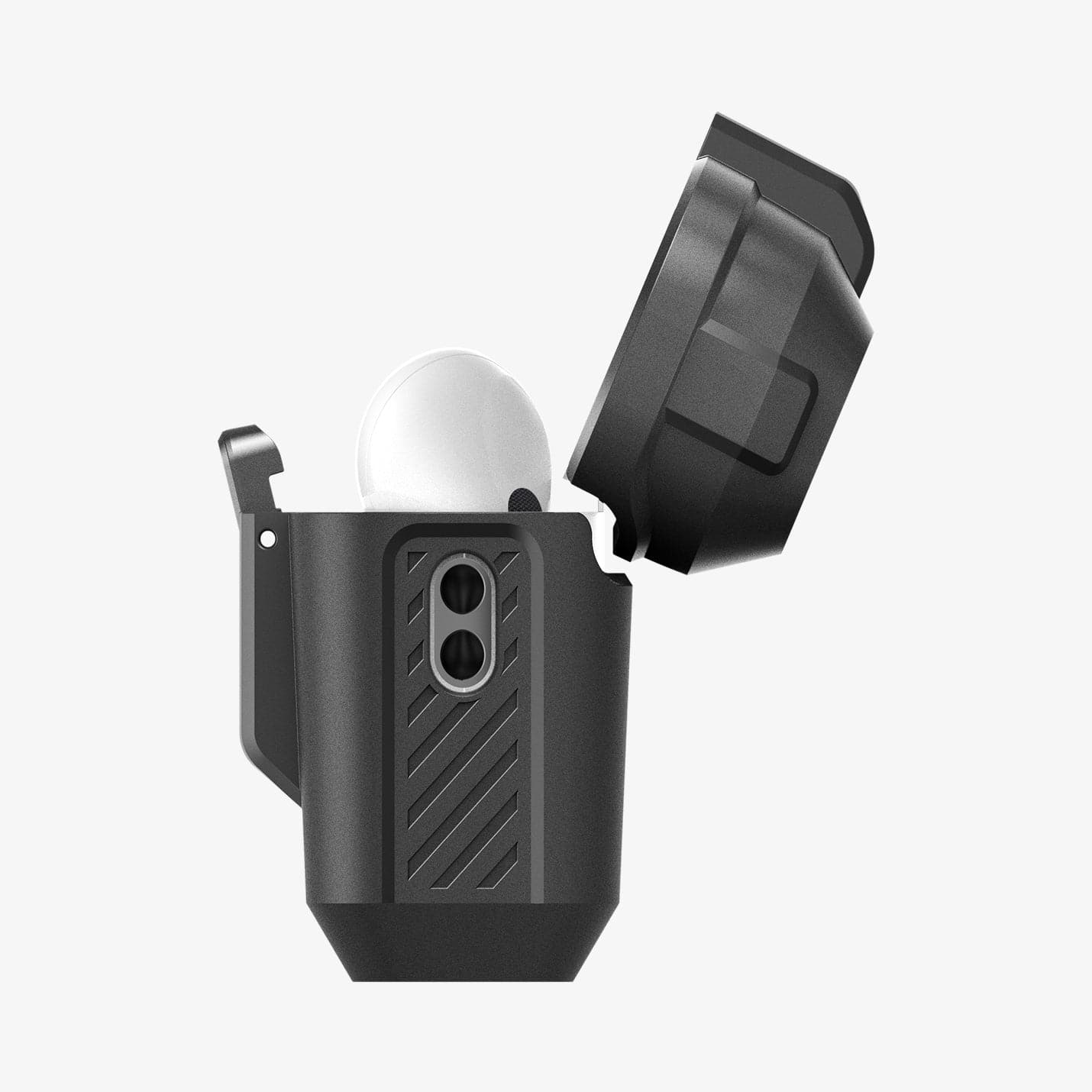ACS05485 - Apple AirPods Pro 2 Case Lock Fit in matte black showing the front