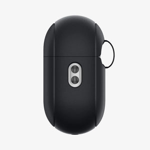 ACS05479 - Apple AirPods Pro 2 Case Silicone Fit + strap in black showing the front and side with strap